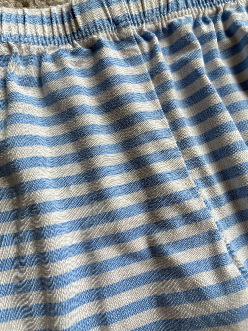 Bambi & Birdie Bamboo Baby Blue and White Striped Shorts - Picture 5 of 7